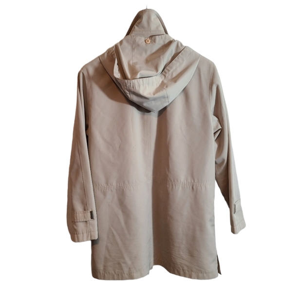 Talbots Petites Womens Minimalist Neutral Jacket With Hood - Picture 2 of 9